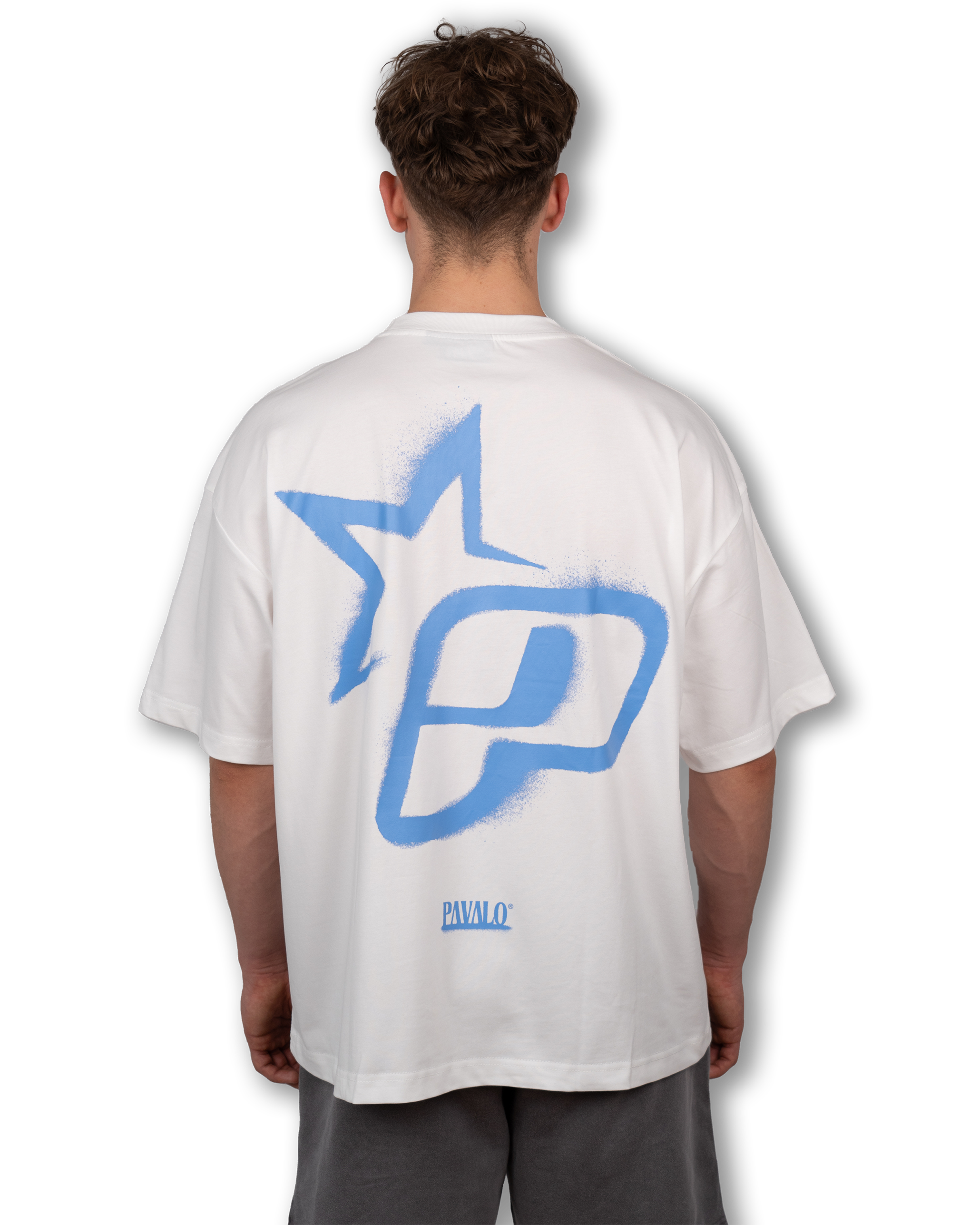 PAVALO® Signature Shirt Weiß/Babyblau