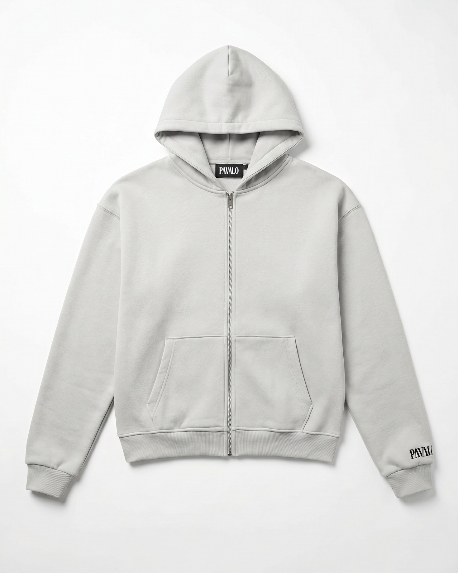 PAVALO® Premium Zip-Hoodie Aschgrau