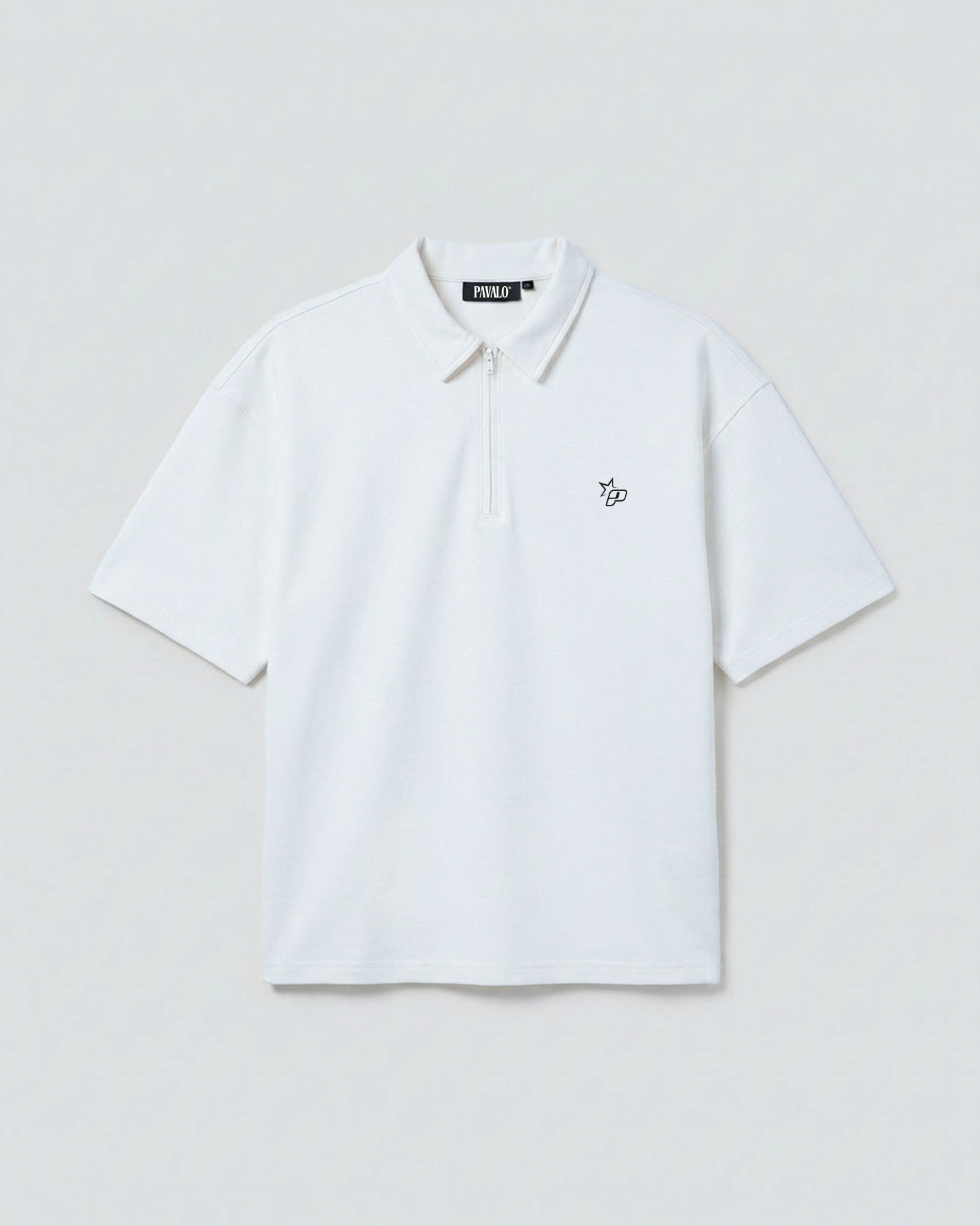 Premium Quarterzip Shirt Arctic White PAVALO® Clothing