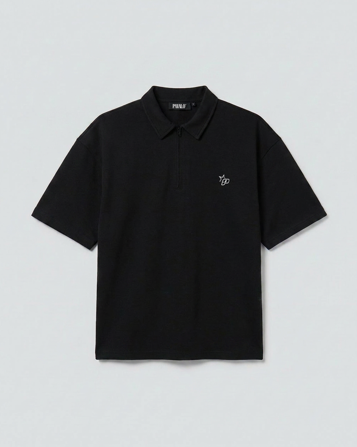 Premium Quarterzip Shirt Black PAVALO® Clothing