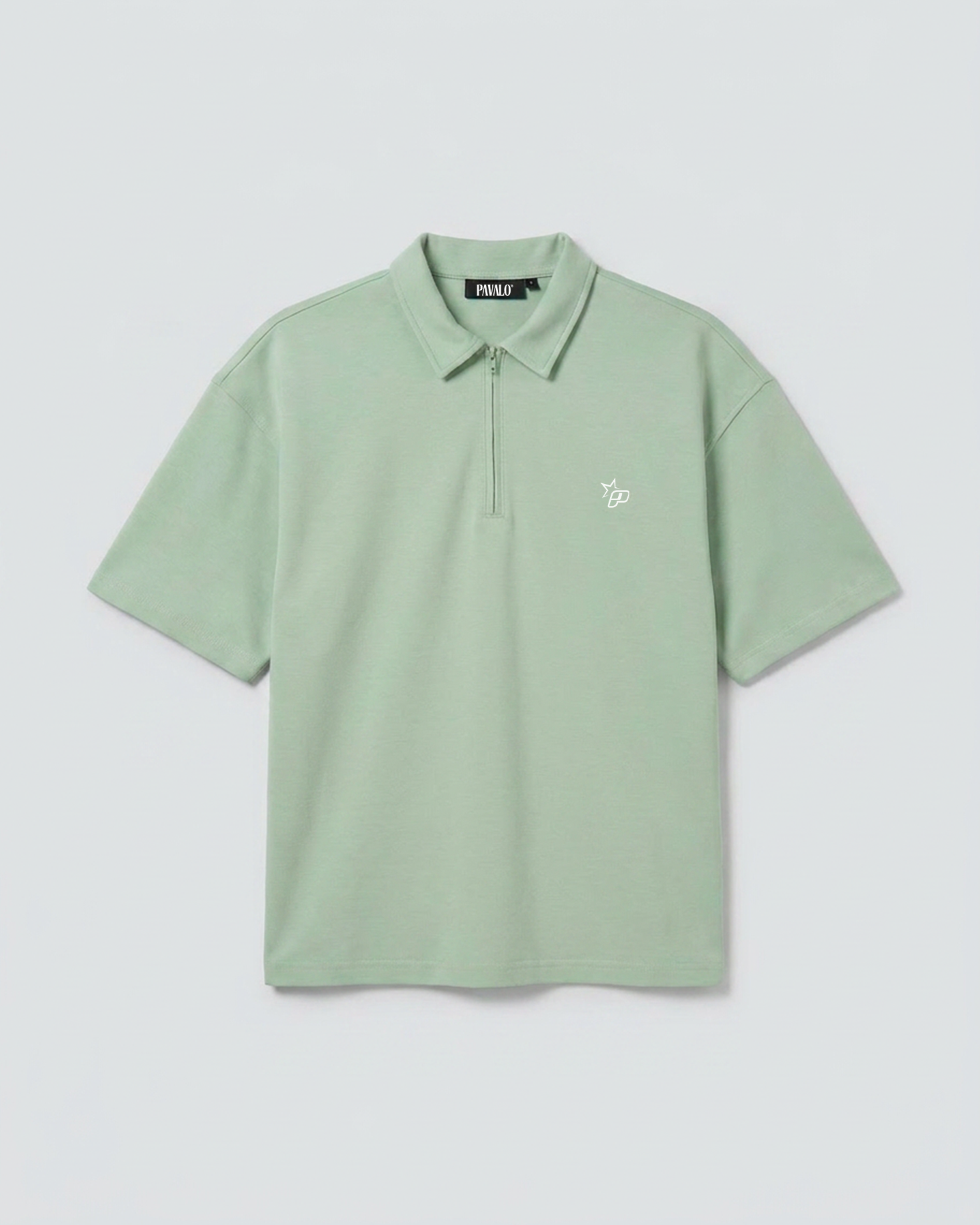 Premium Quarterzip Shirt Soft Green PAVALO® Clothing