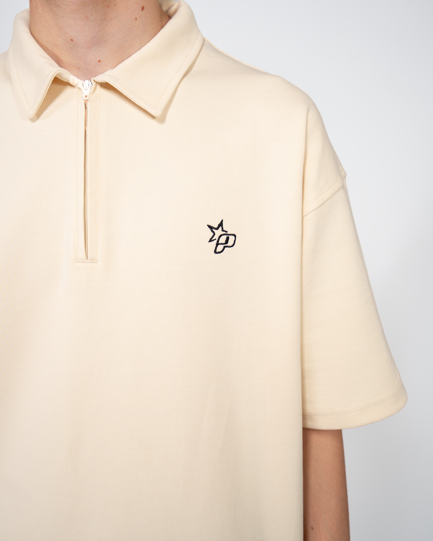 Premium Quarterzip Shirt Cream
