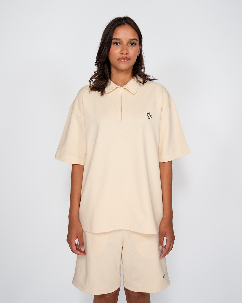 Premium Quarterzip Shirt Cream