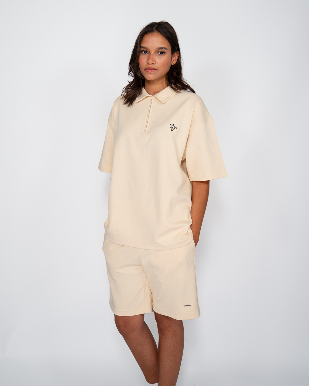 Premium Quarterzip Shirt Cream