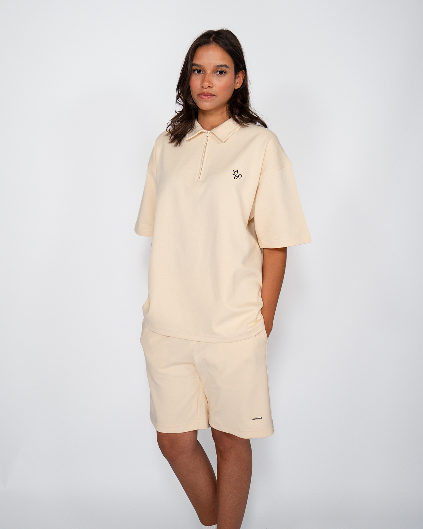 Premium Quarterzip Shirt Cream