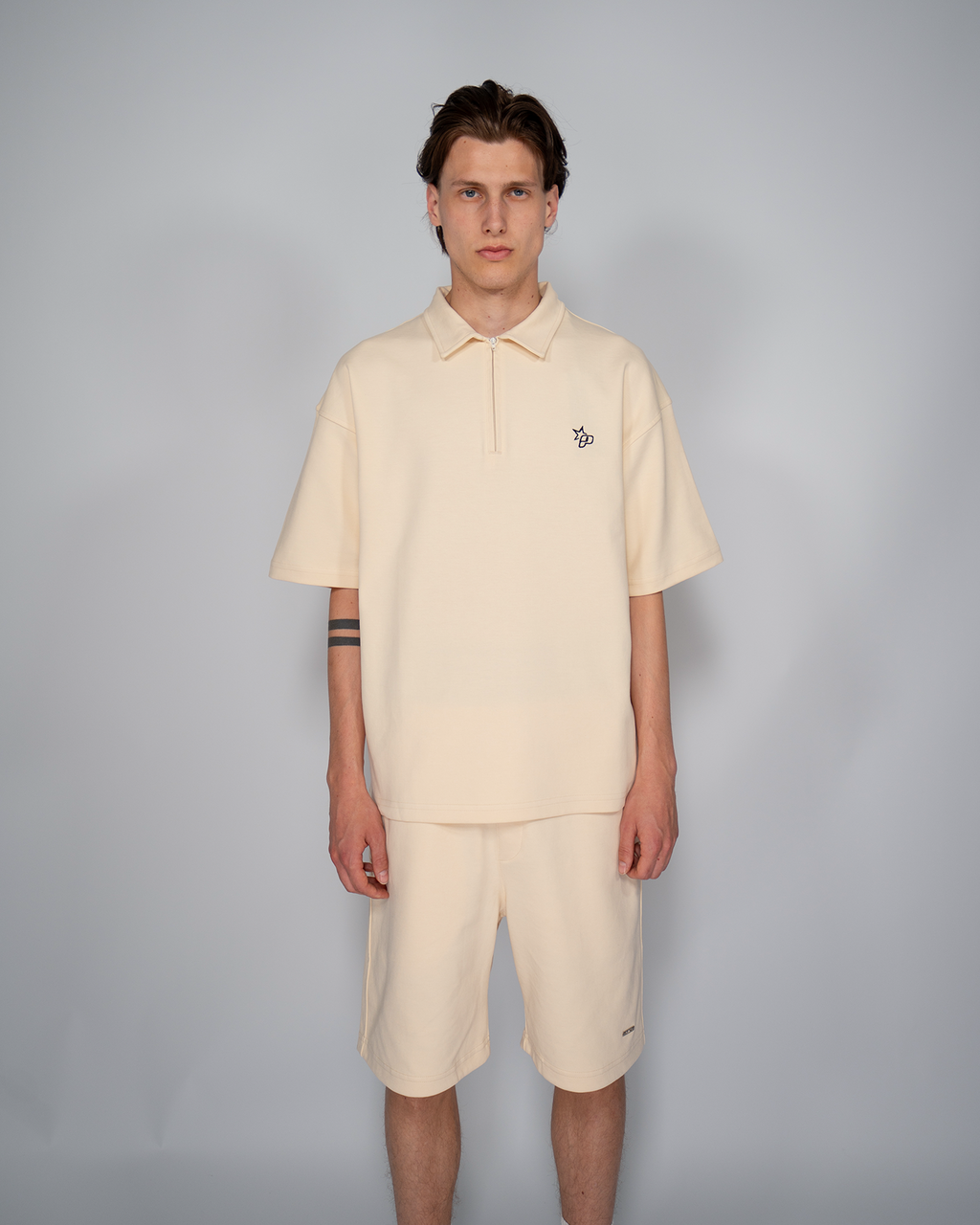 Premium Quarterzip Shirt Cream