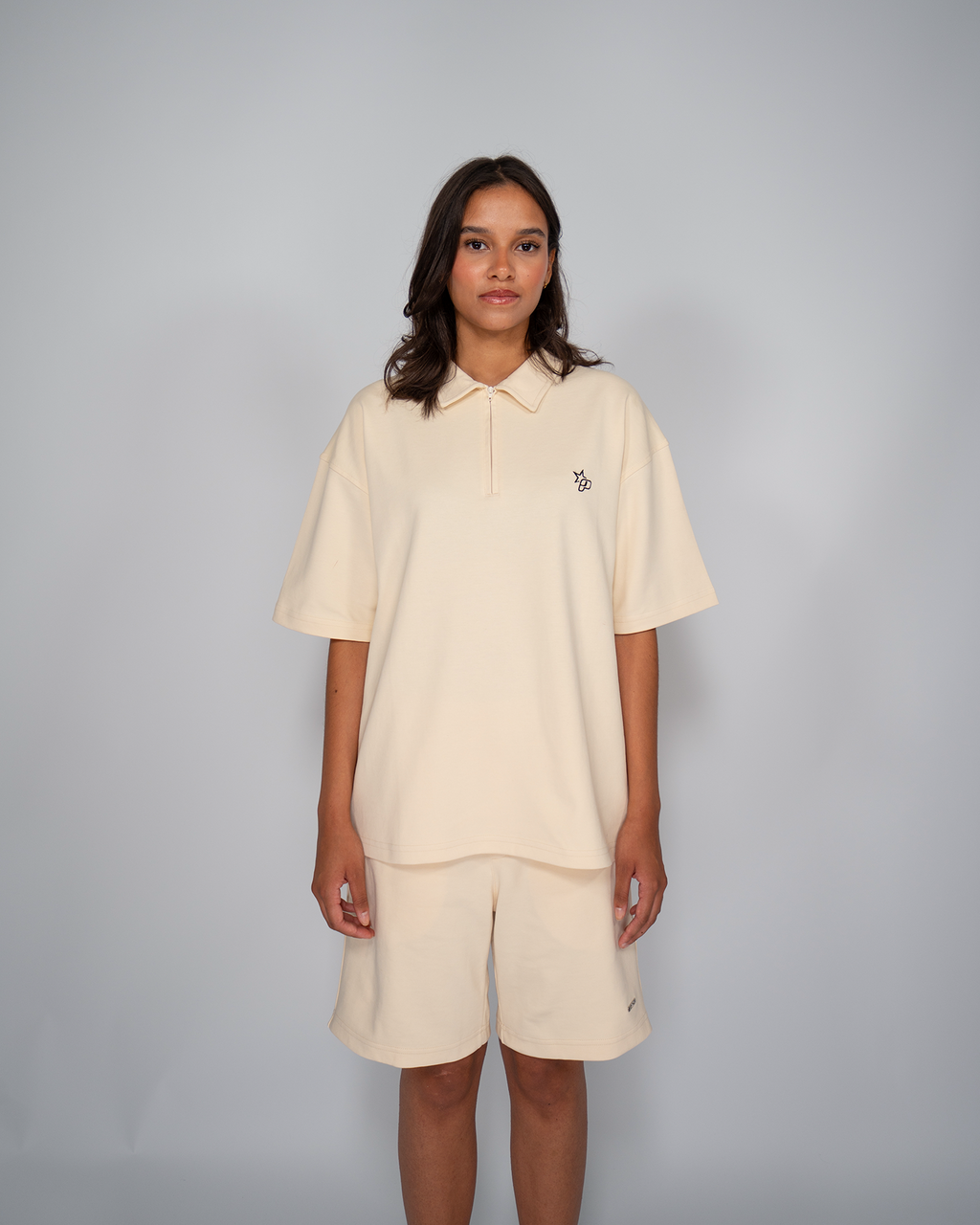 Premium Quarterzip Shirt Cream