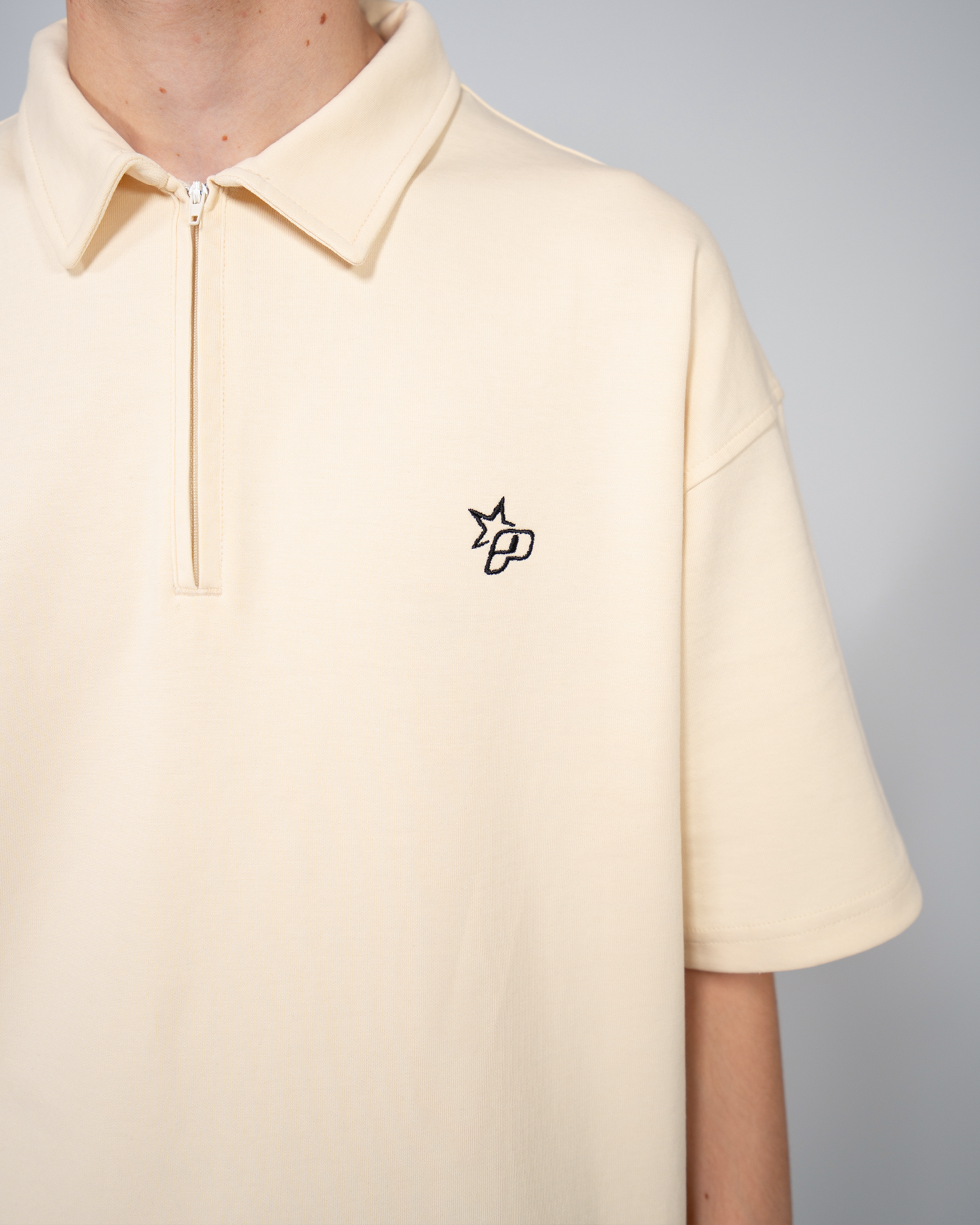 Premium Quarterzip Shirt Cream
