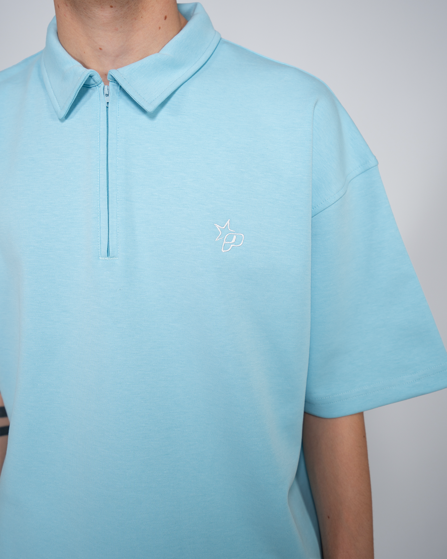 Premium Quarterzip Shirt Ice Blue