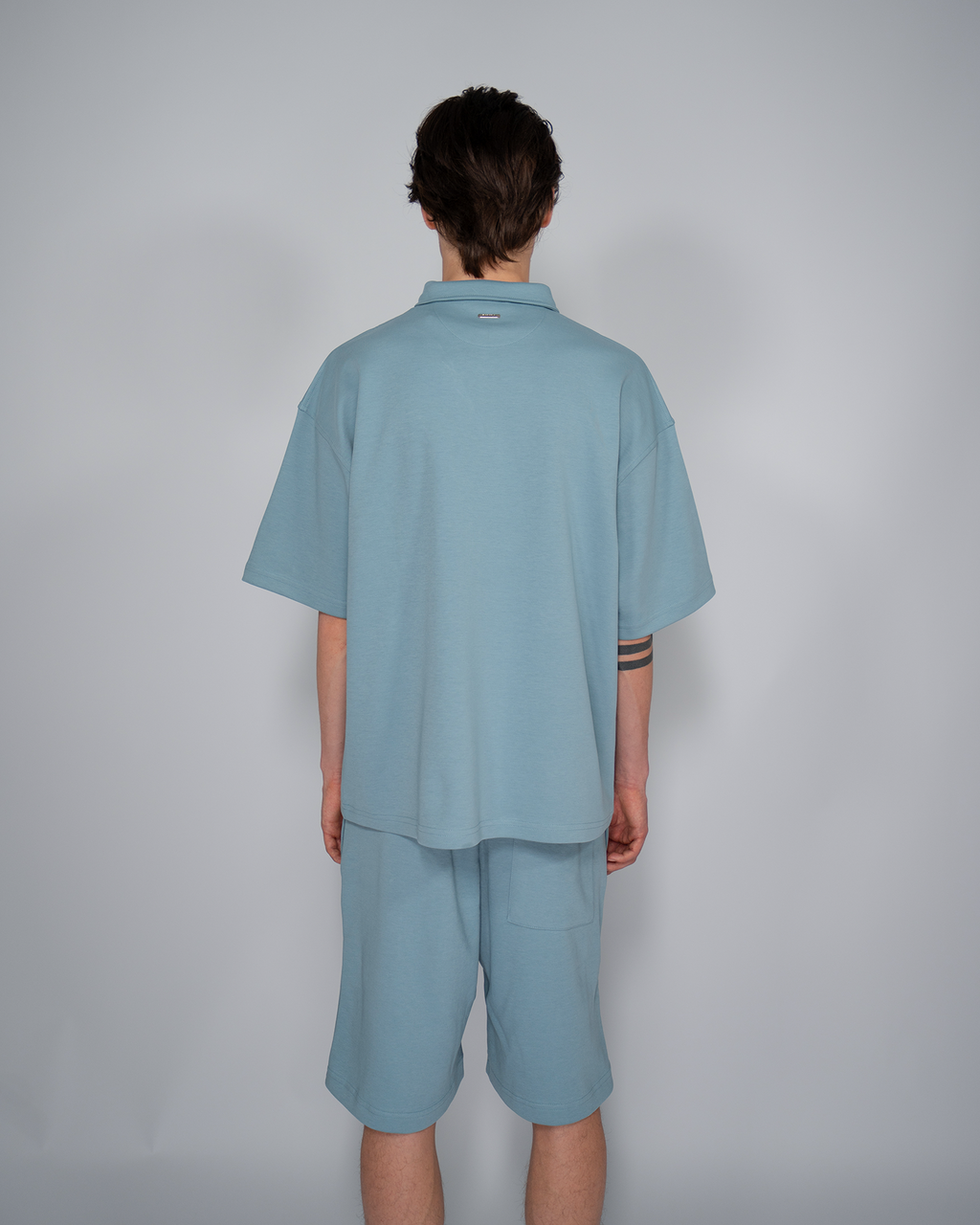 Premium Quarterzip Shirt Soft Blue