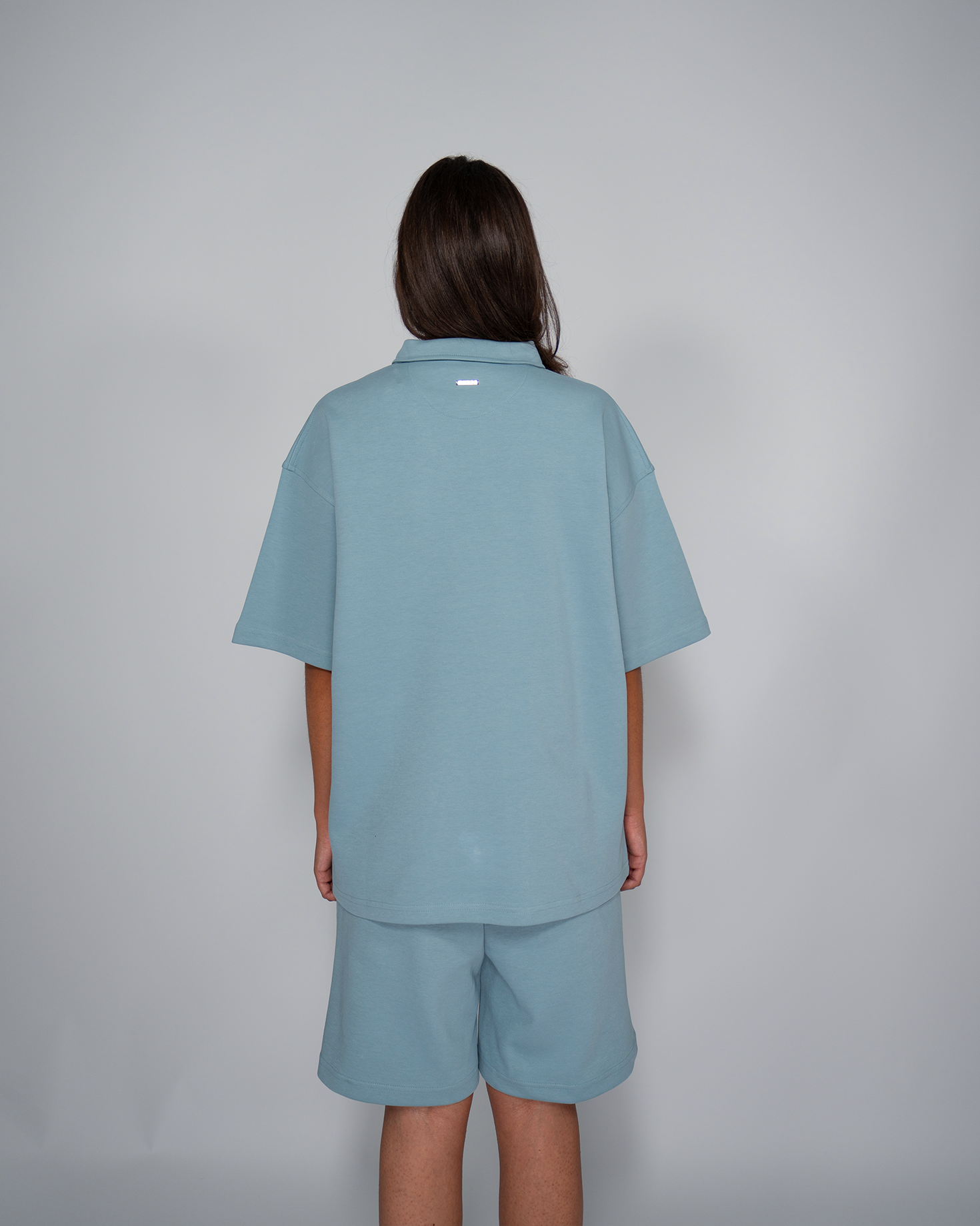 Premium Quarterzip Shirt Soft Blue