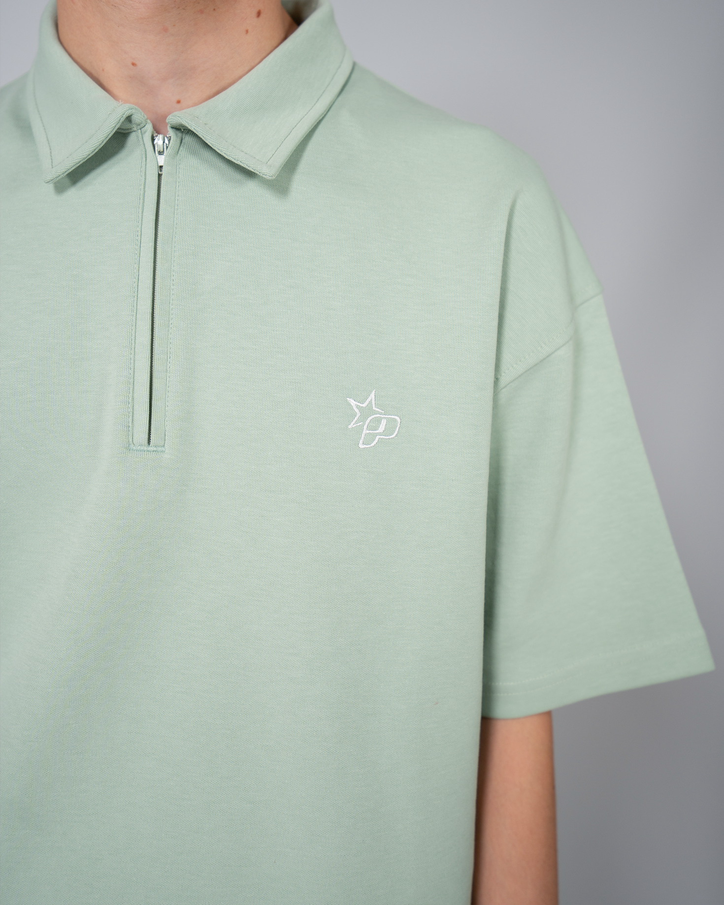 Premium Quarterzip Shirt Soft Green
