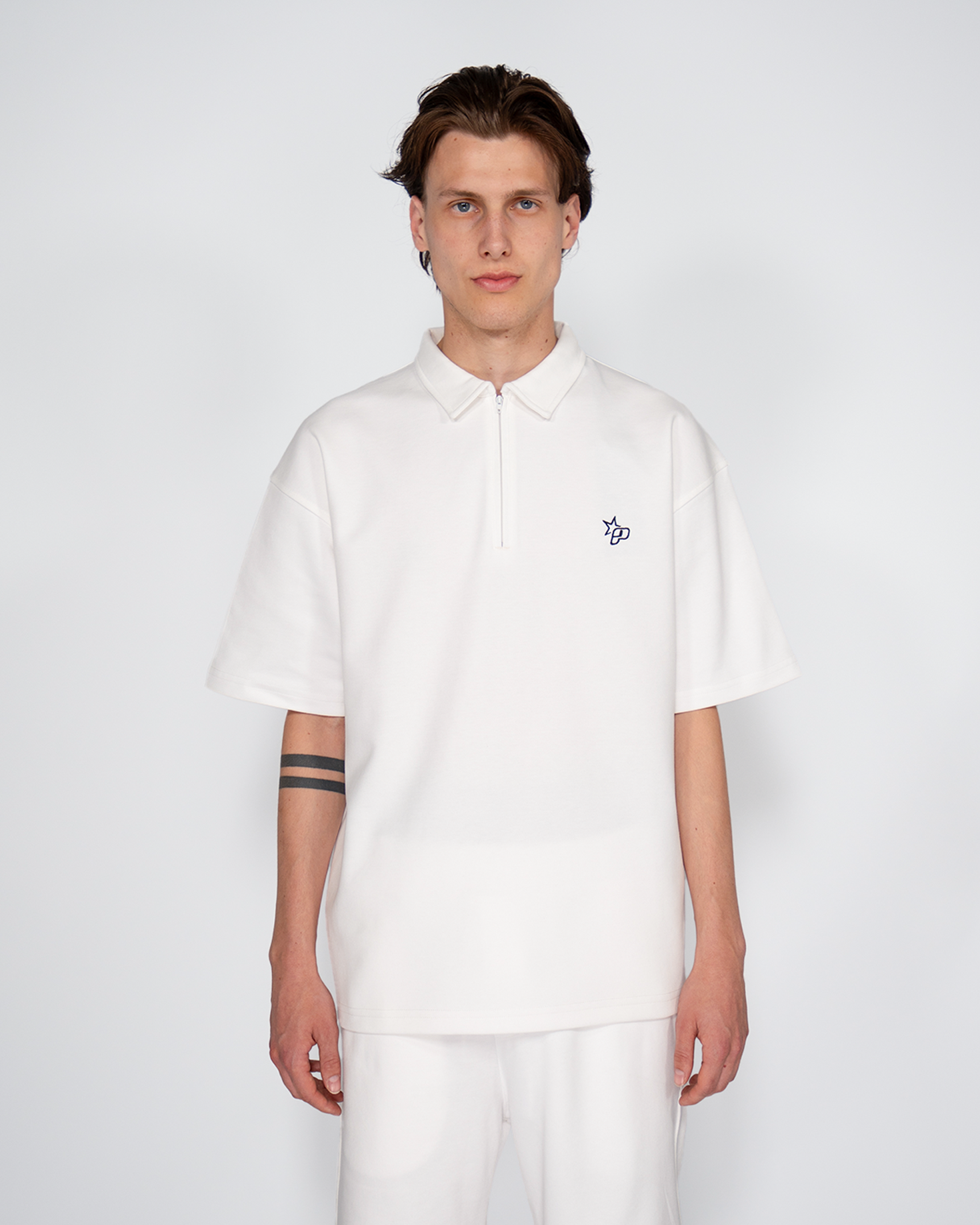 Premium Quarterzip Shirt Arctic White