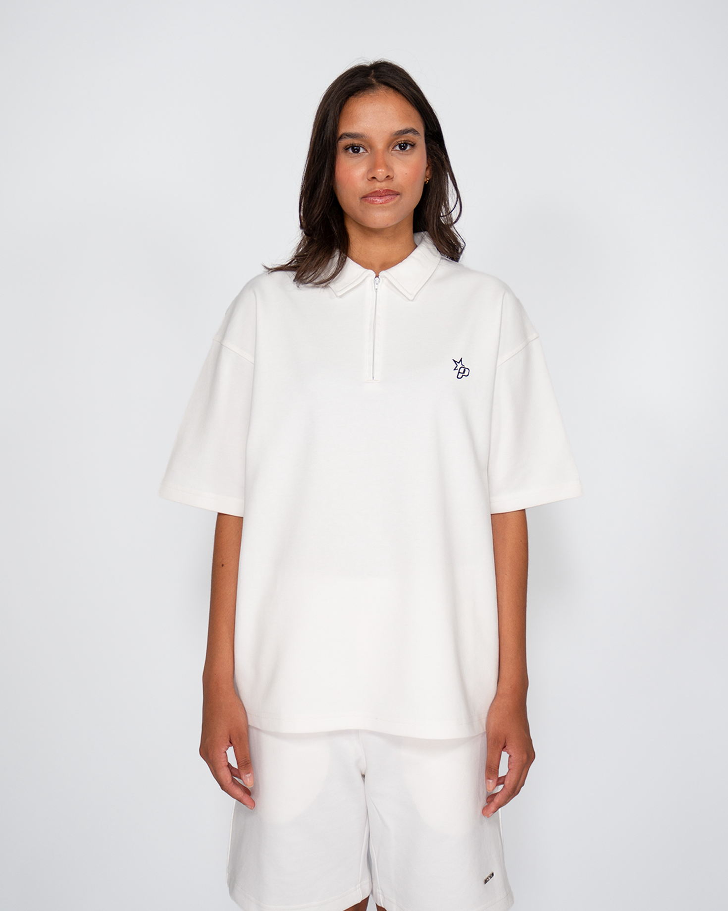 Premium Quarterzip Shirt Arctic White