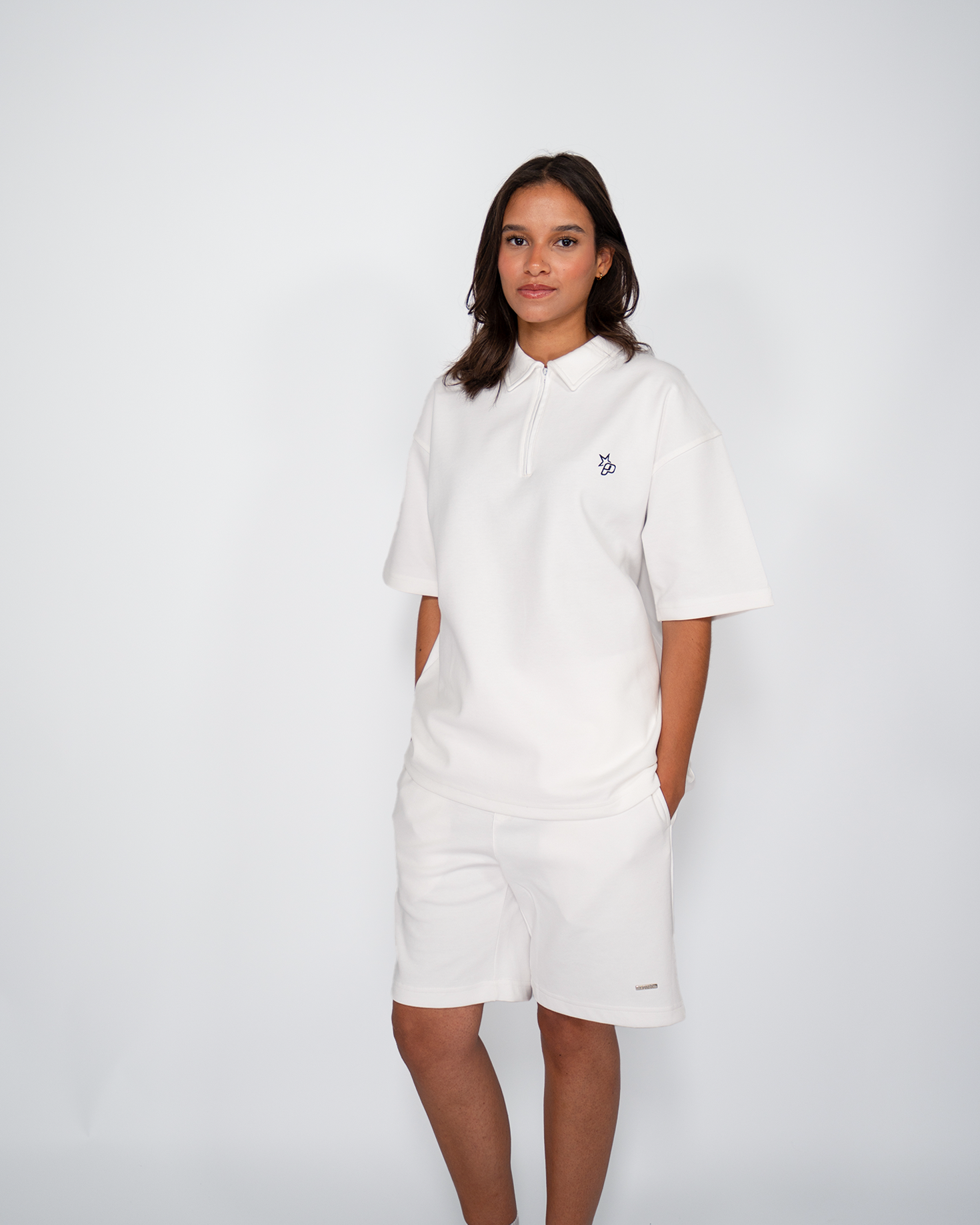 Premium Quarterzip Shirt Arctic White