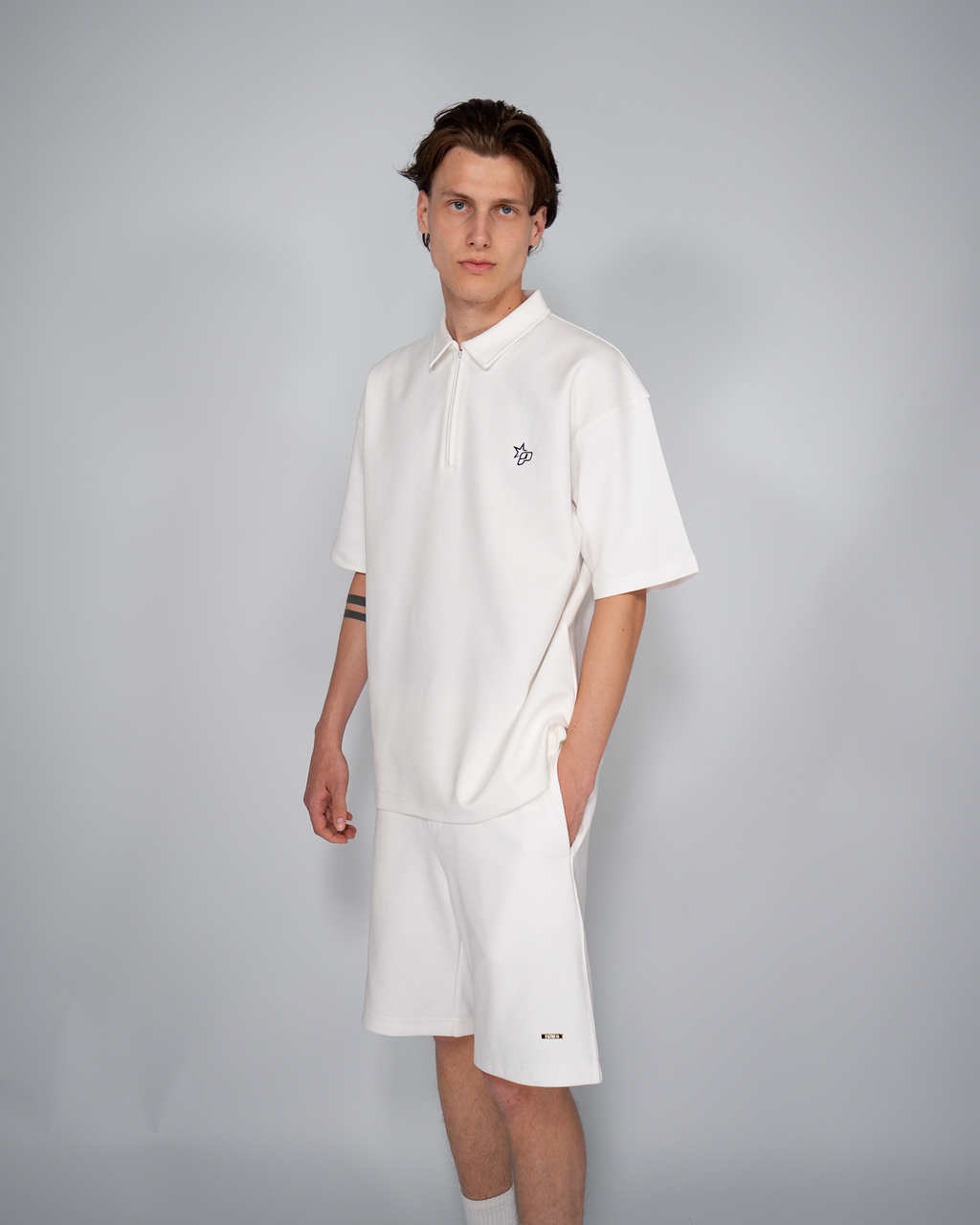 Premium Quarterzip Shirt Arctic White