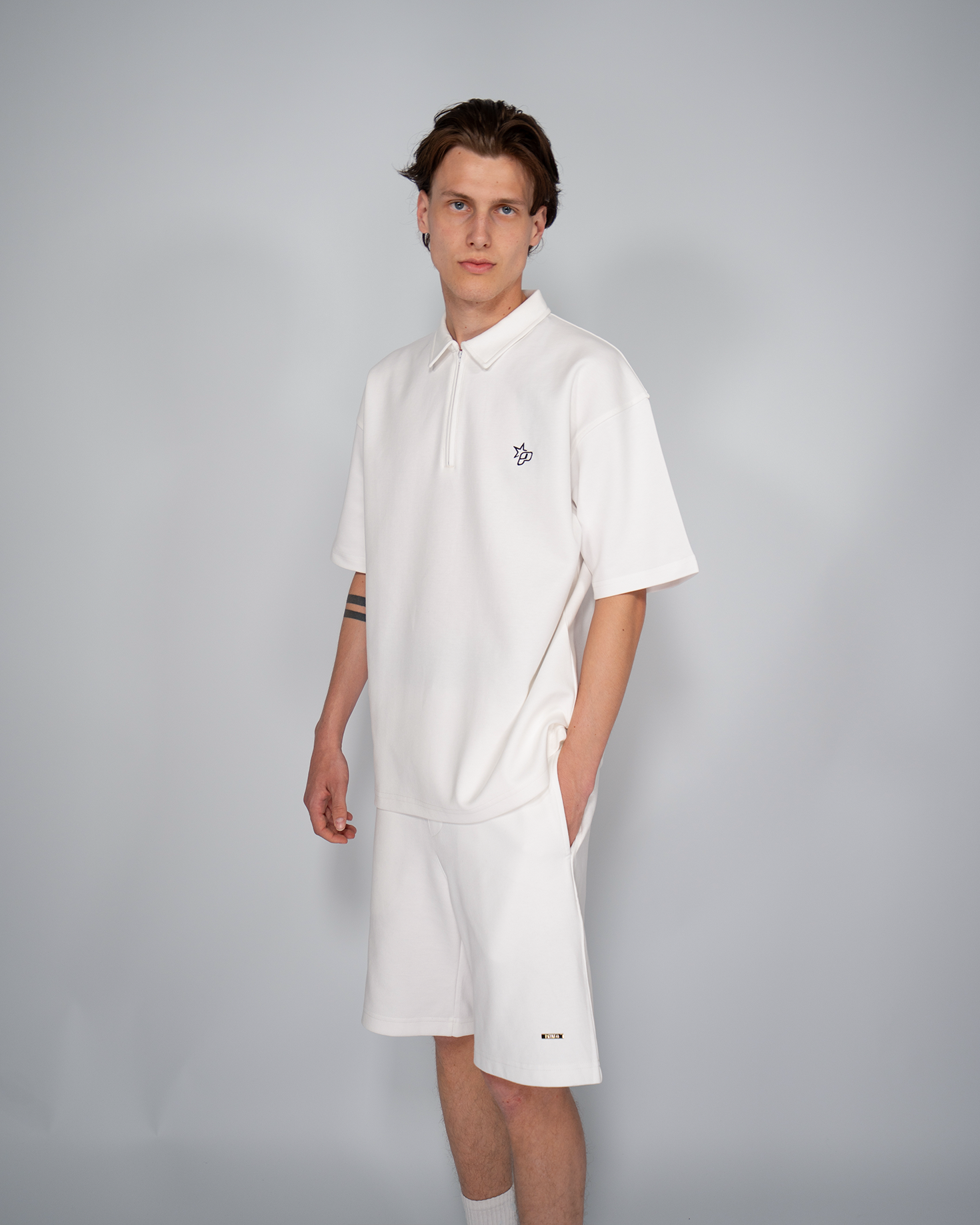 Premium Quarterzip Shirt Arctic White