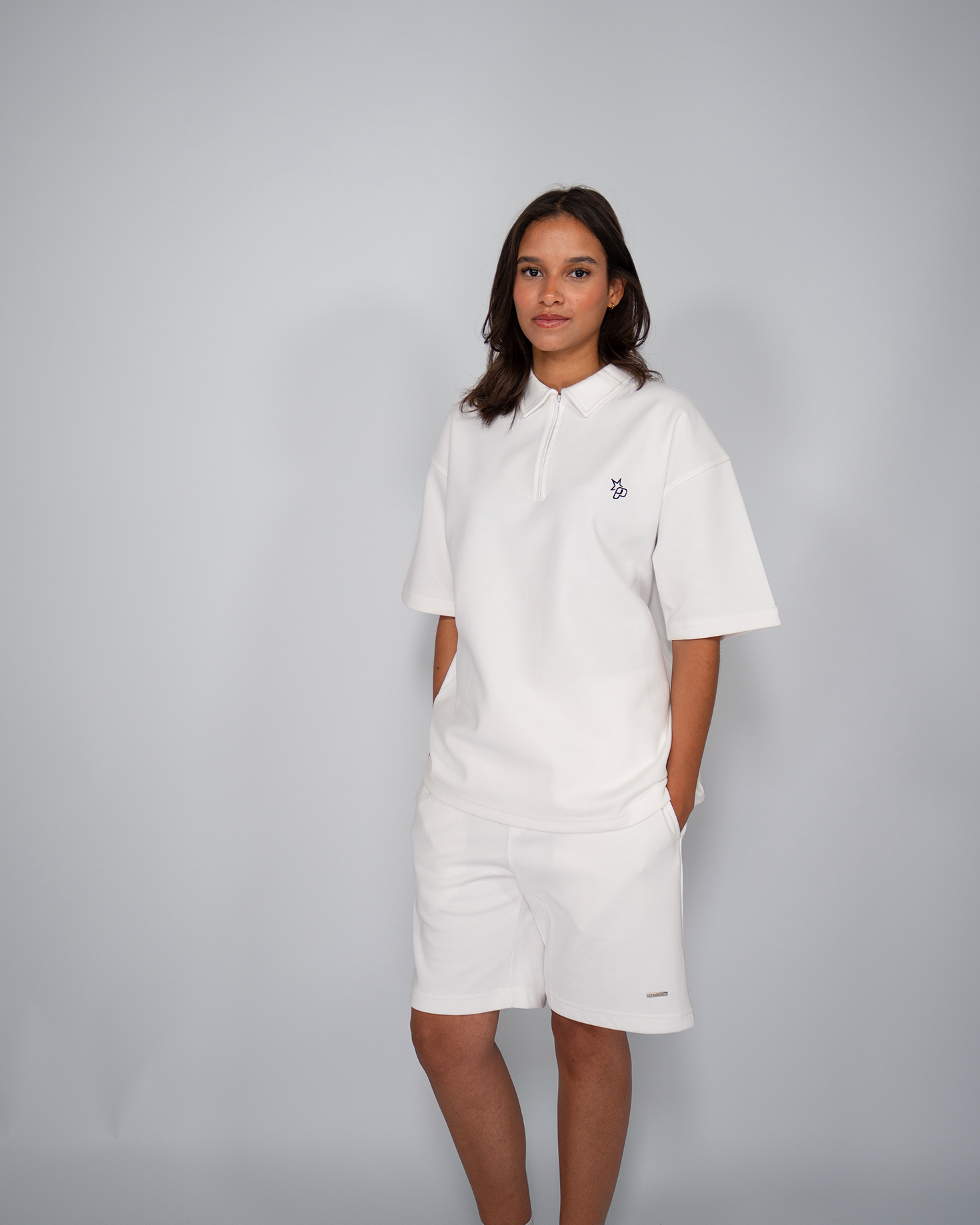 Premium Quarterzip Shirt Arctic White