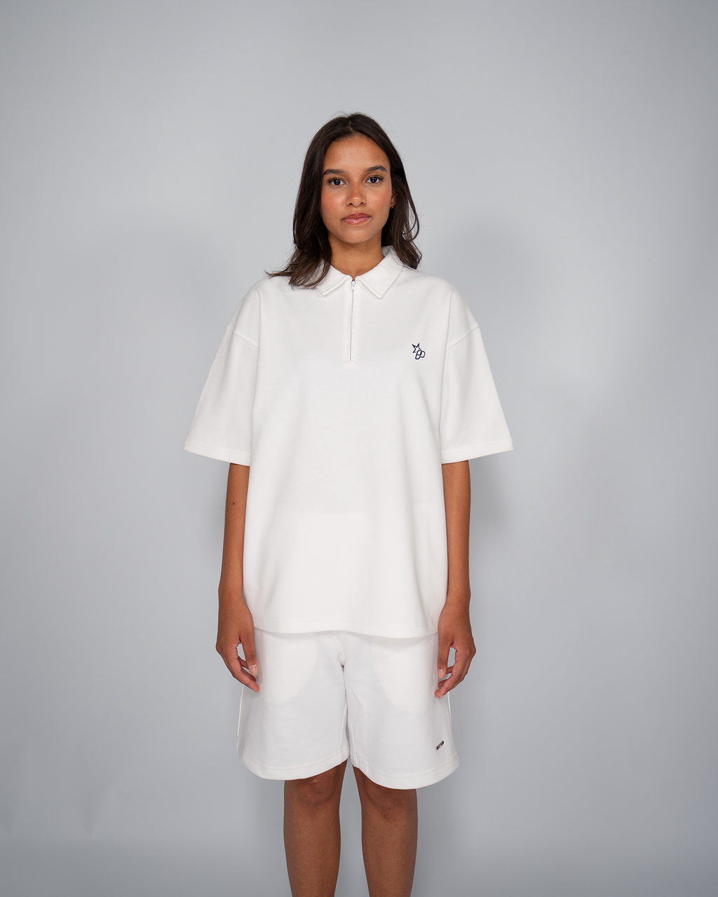 Premium Quarterzip Shirt Arctic White