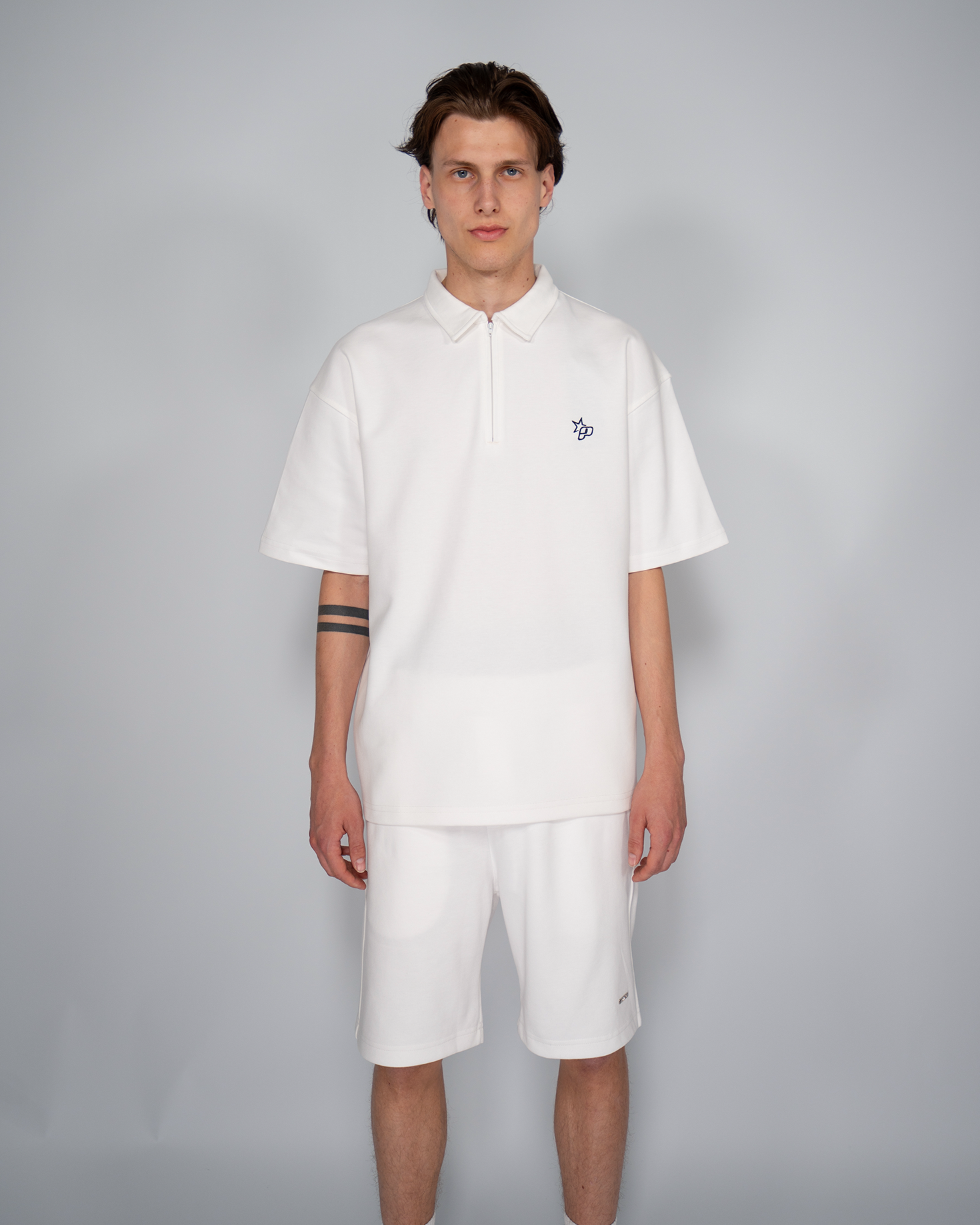Premium Quarterzip Shirt Arctic White