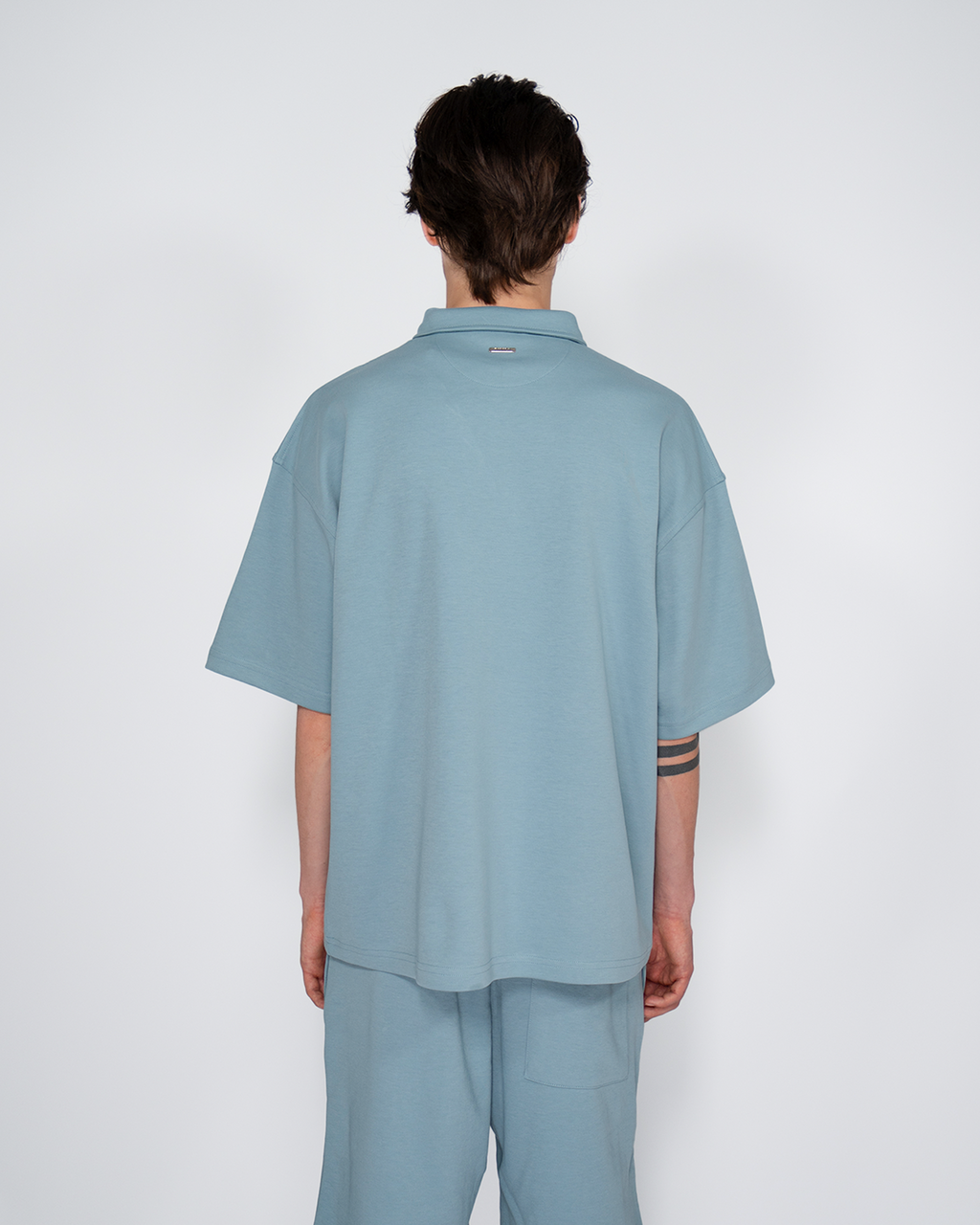 Premium Quarterzip Shirt Soft Blue
