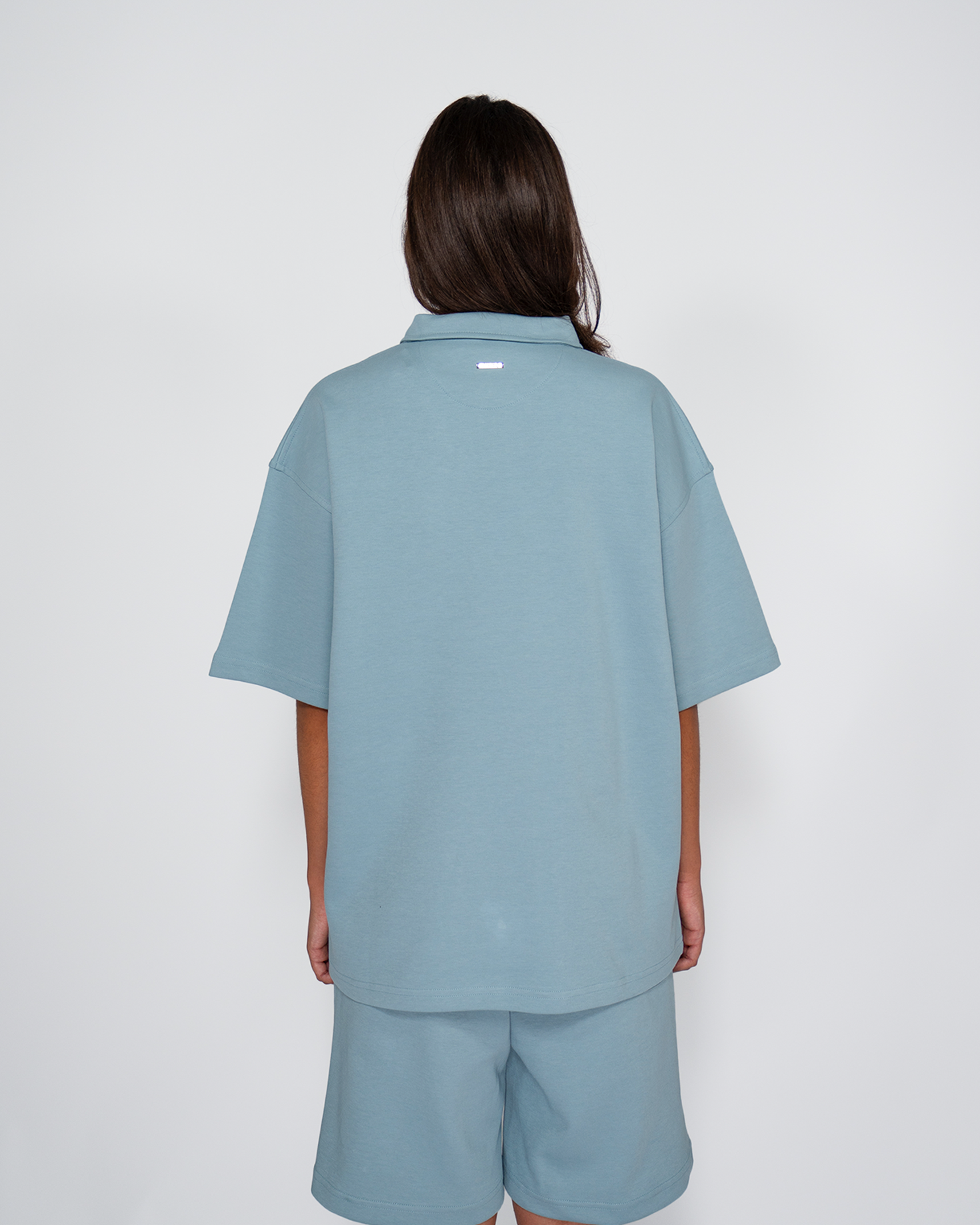 Premium Quarterzip Shirt Soft Blue