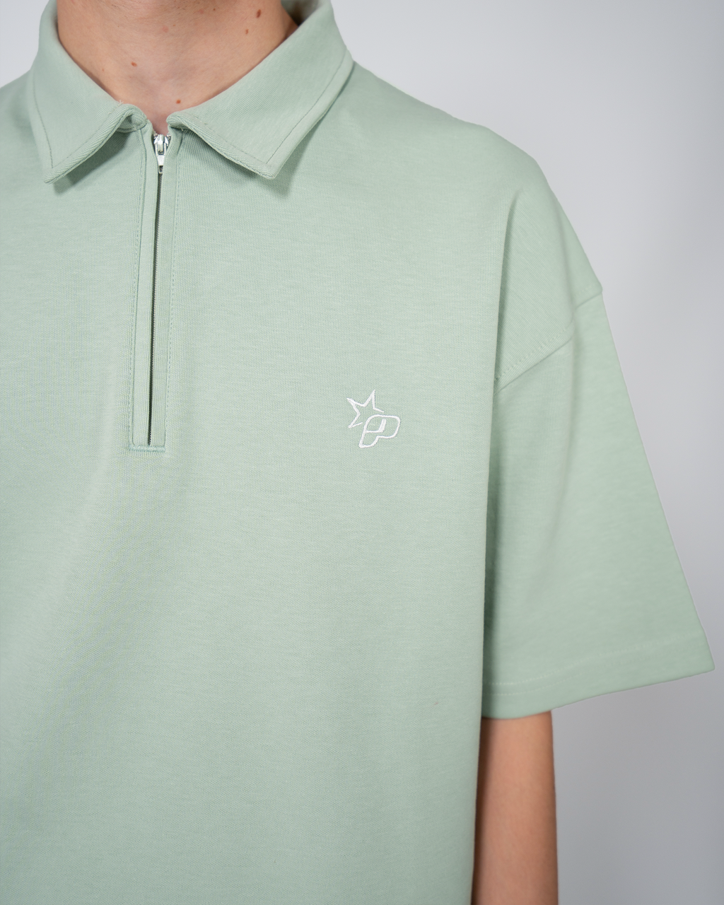 Premium Quarterzip Shirt Soft Green