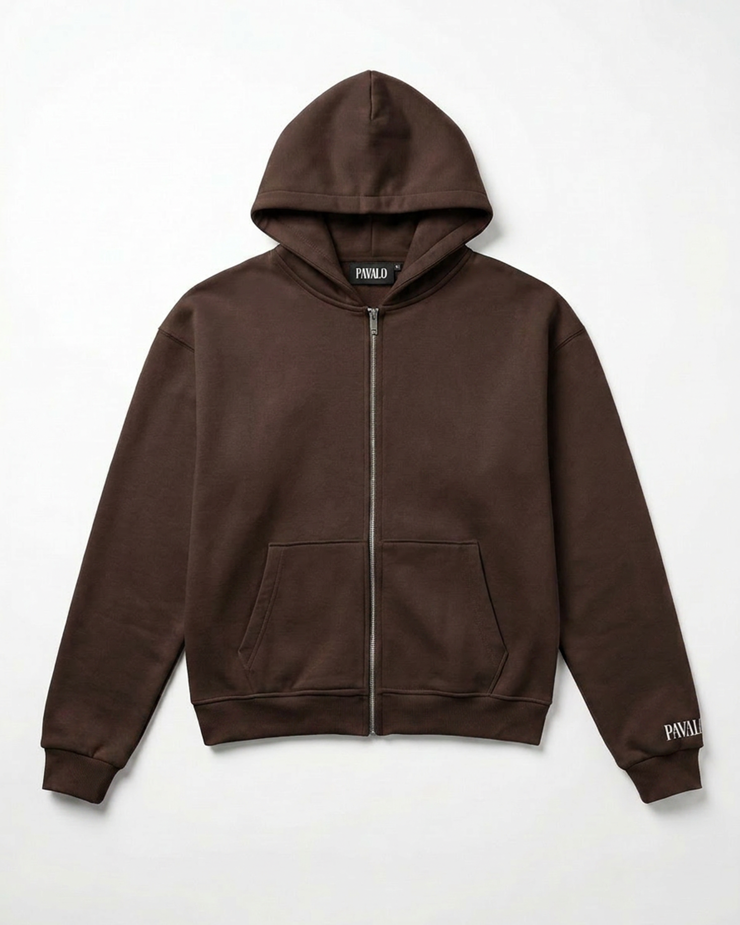 PAVALO® Premium Zip-Hoodie Chocolate Braun