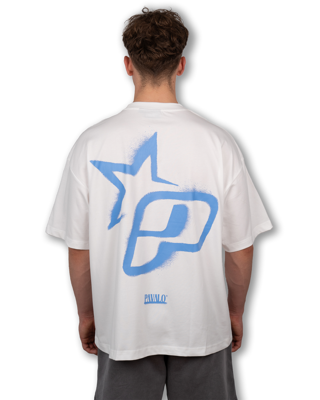 PAVALO® Signature Shirt Weiß/Babyblau