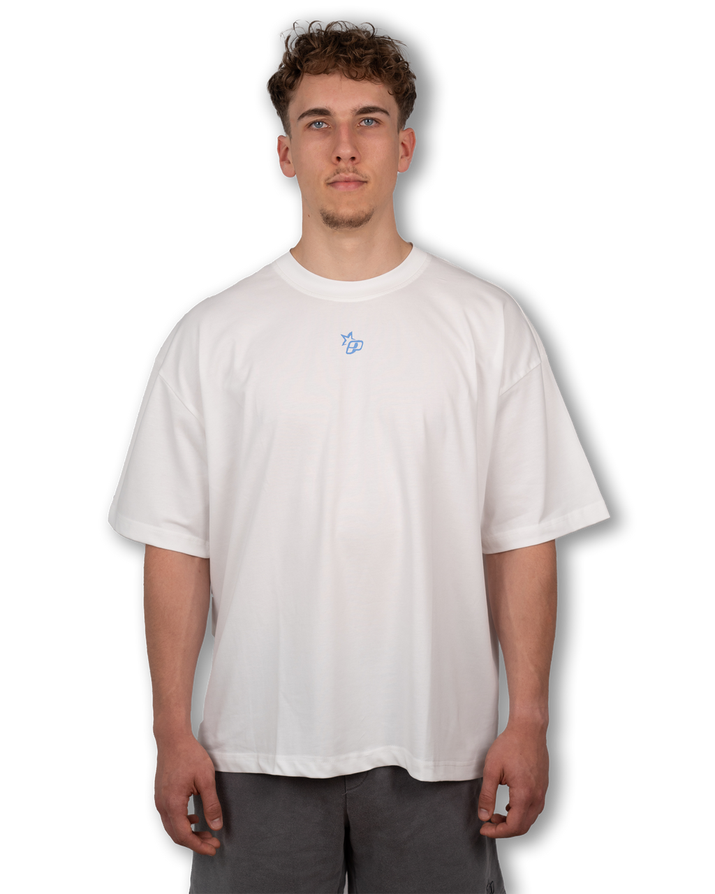 PAVALO® Signature Shirt Weiß/Babyblau