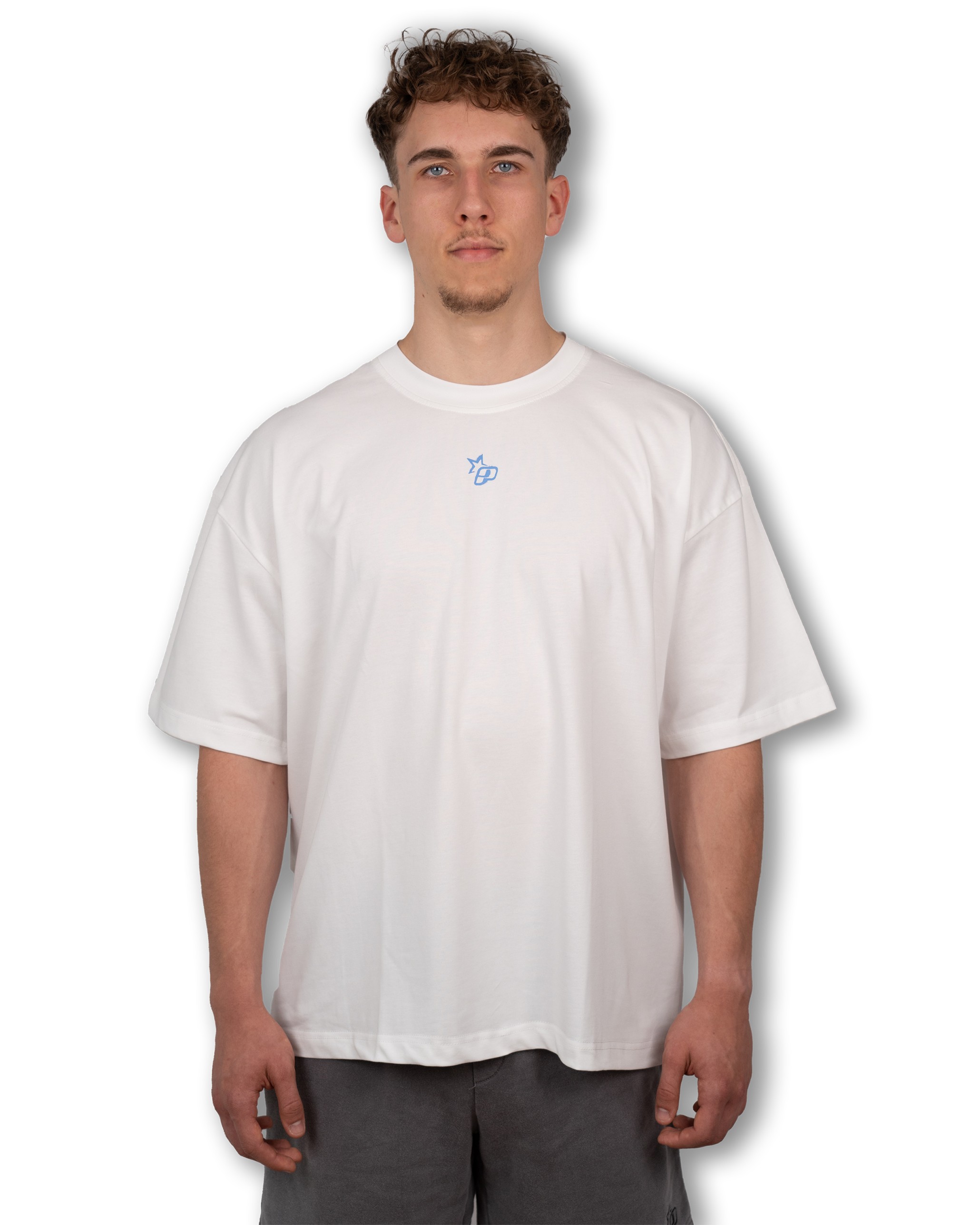PAVALO® Signature Shirt Weiß/Babyblau