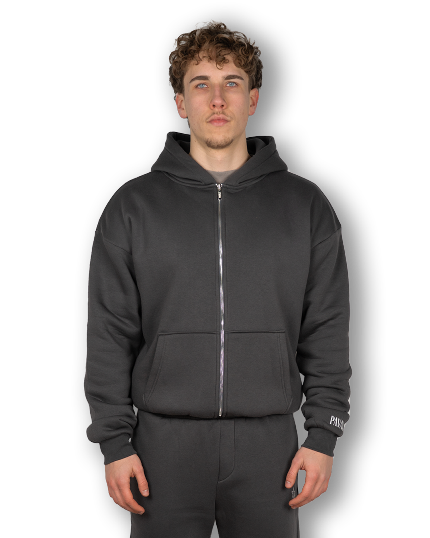 PAVALO® Premium Zip-Hoodie Anthrazit