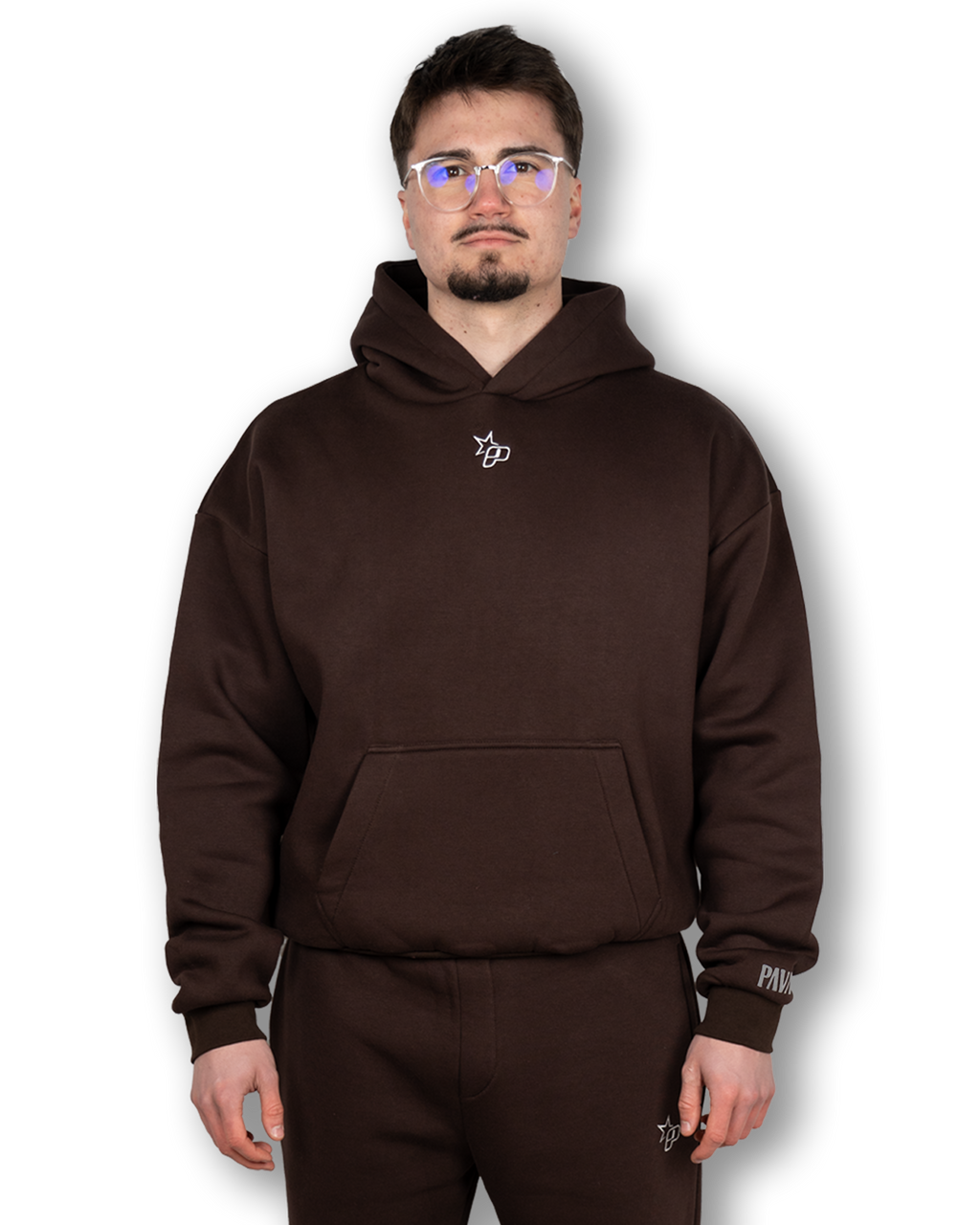 PAVALO® Premium Hoodie Chocolate Braun