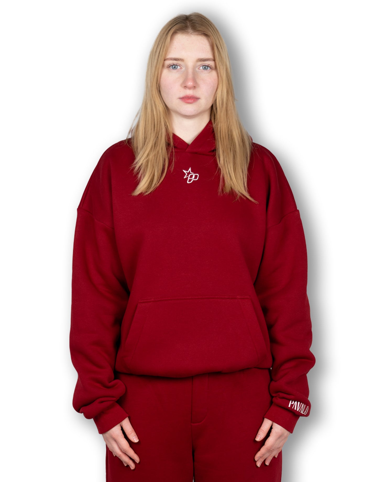 PAVALO® Premium Hoodie Weinrot
