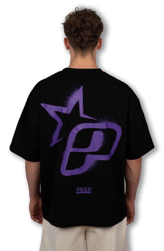PAVALO® Signature Shirt Schwarz/Lila