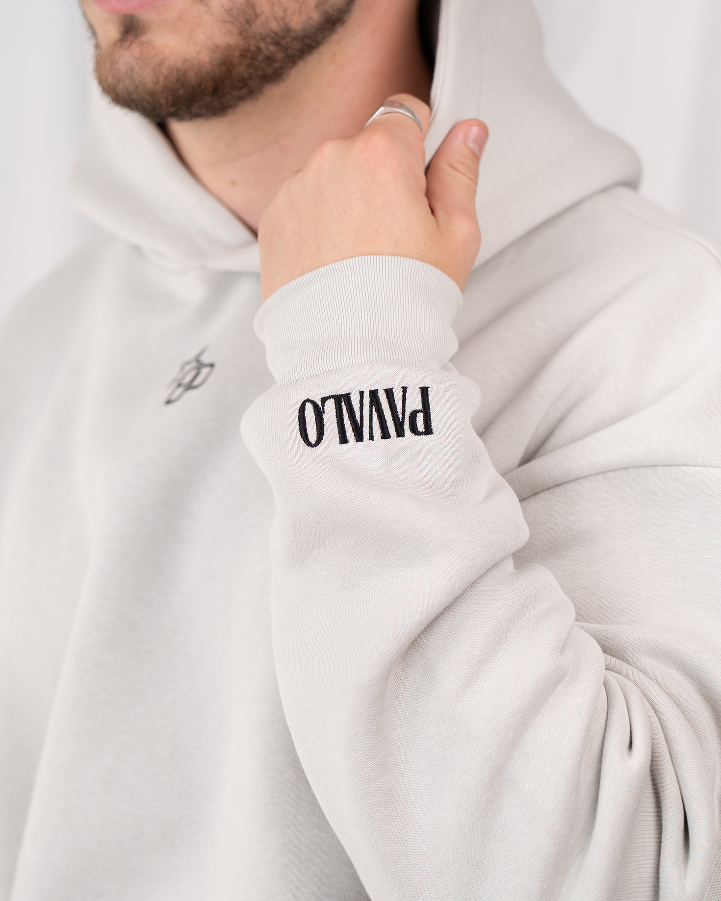 PAVALO® Premium Hoodie Aschgrau