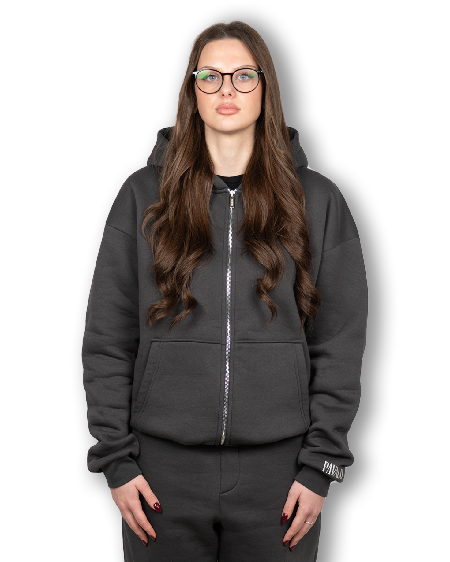 PAVALO® Premium Zip-Hoodie Anthrazit