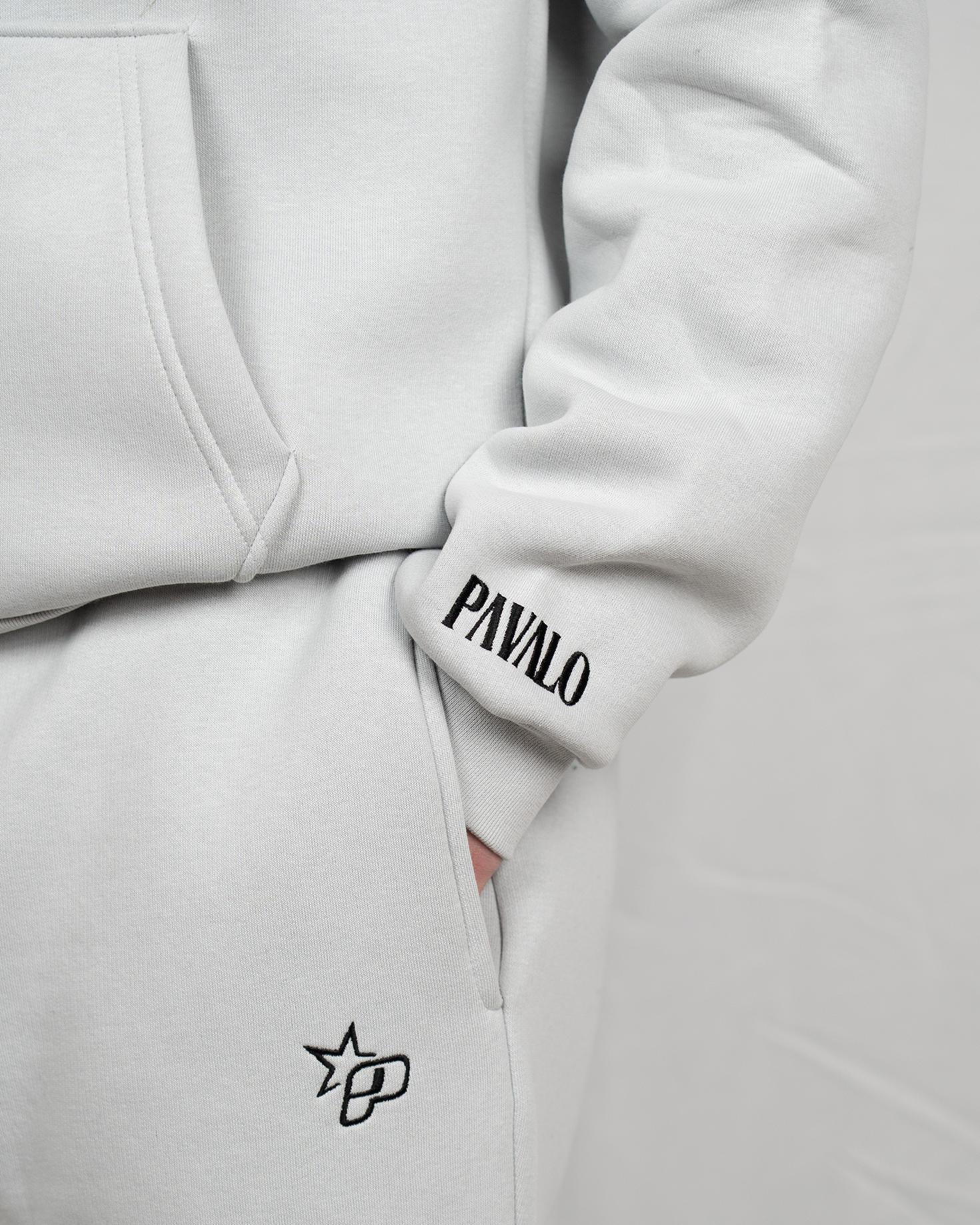 PAVALO® Premium Zip-Hoodie Aschgrau