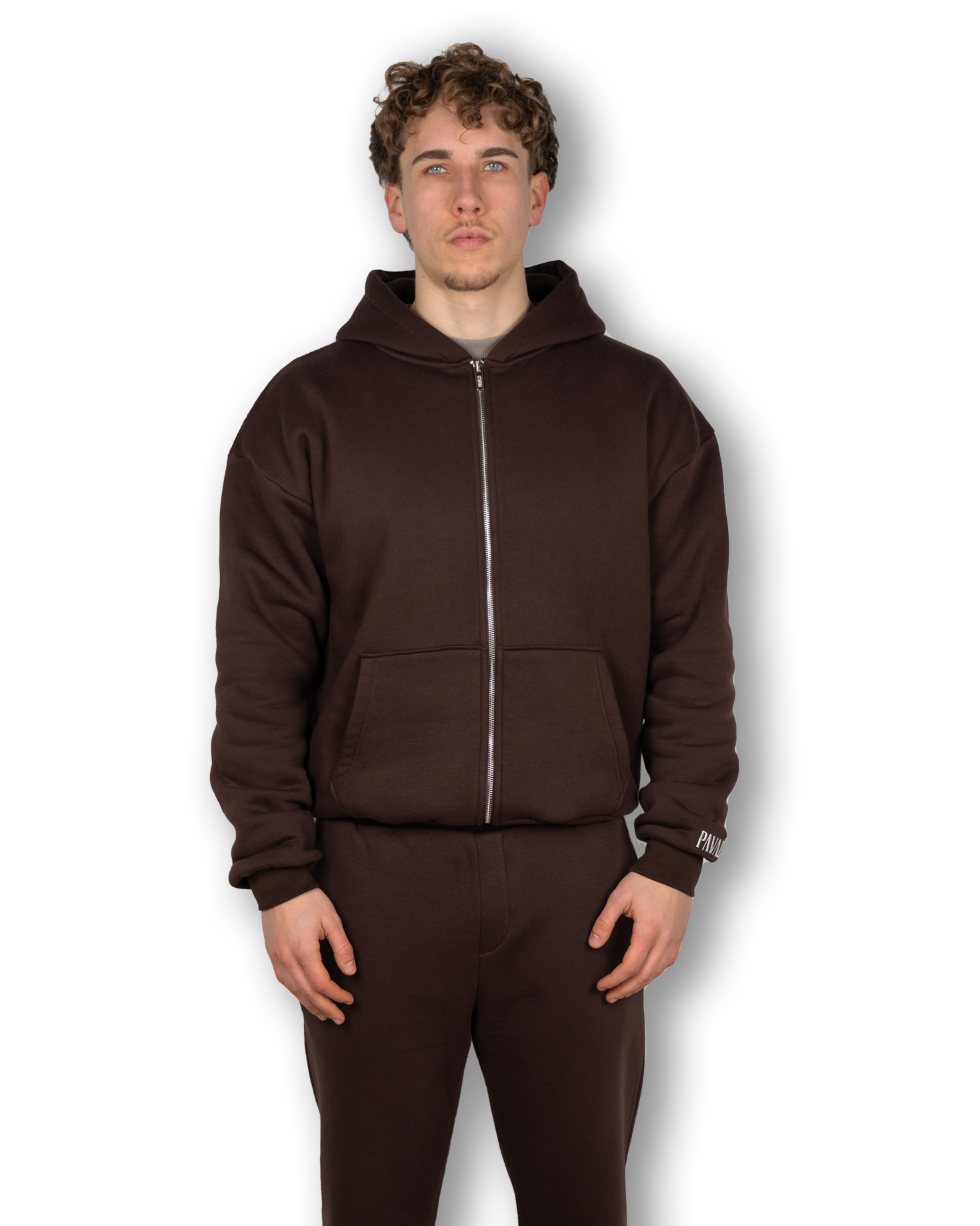 PAVALO® Premium Zip Tracksuit Chocolate Braun