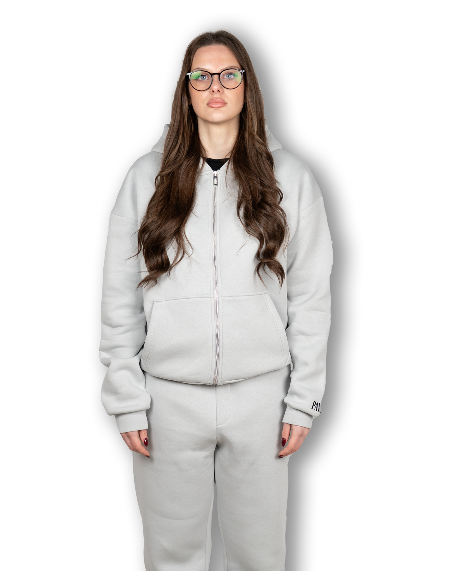 PAVALO® Premium Zip Tracksuit Aschgrau
