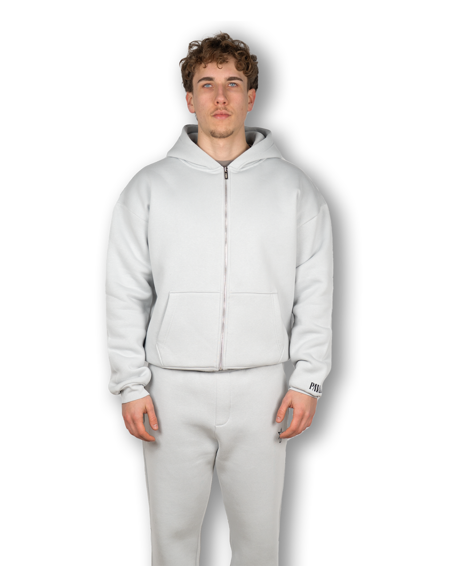 PAVALO® Premium Zip Tracksuit Aschgrau