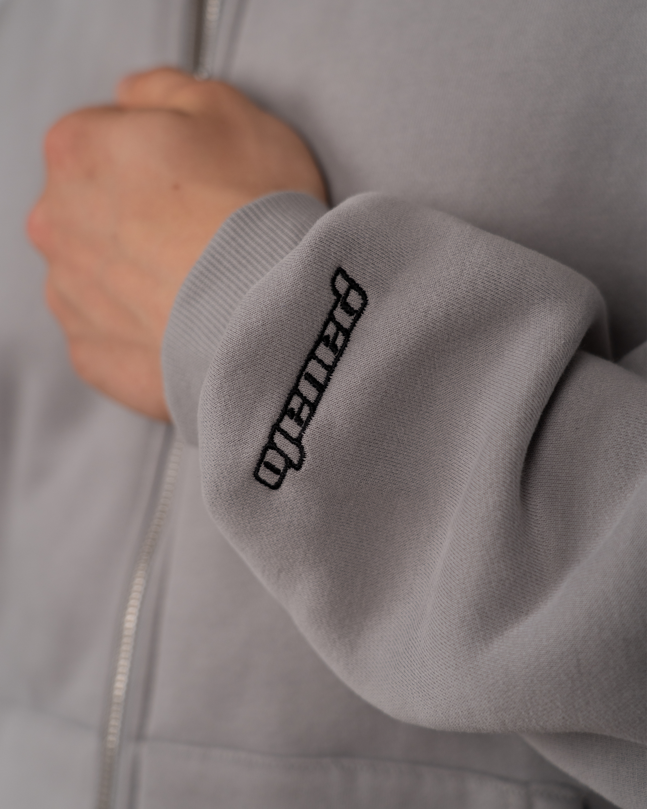 PAVALO® Zip-Hoodie Aschgrau